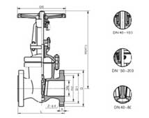 Z41T��Z41W��Z41H��Шʽ�ք��l�yPN16��PN160���νY���ߴ�D