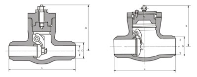 H64Y���վ����ֹ���y1500(Lb)��2500(Lb)���νY���ߴ�D