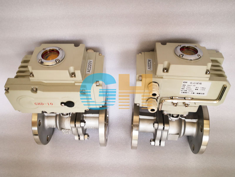 DN50不銹鋼高平臺電動球閥-配精小型電動執行器實物圖二