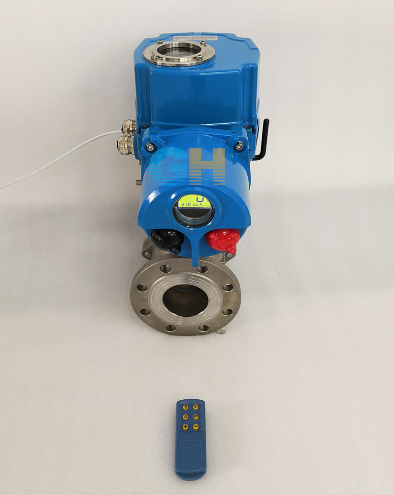 DN80不銹鋼高平臺電動球閥-配QT智能型帶遙控電動執(zhí)行器實物圖五